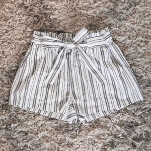 Striped Paperbag Shorts